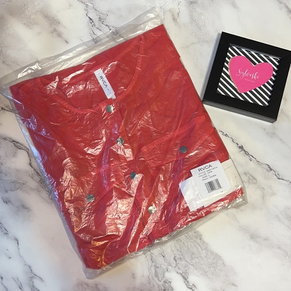 🔥Rvca Rompers TAUREN POPPY RED NWT - Picture 9 of 9